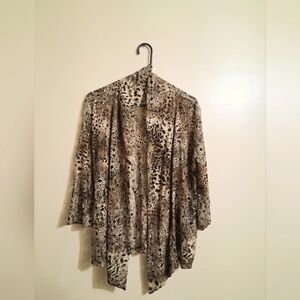Women's Chico's Leopard Animal Print Cardigan Sz1x